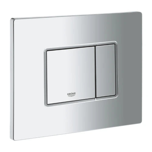 PLAQUE DE COMMANDE GROHE COSMO 15,6 - 19,7 o chromé montage hor.ou vert. pour wc murale avec rincage 3 ou 6/9l pneumatique