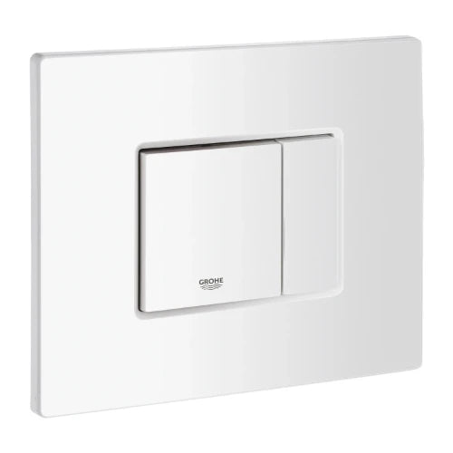 PLAQUE DE COMMANDE GROHE COSMO 15,6 - 19,7 o blanc montage hor.ou vert. pour wc murale avec rincage 3 ou 6/9l pneumatique