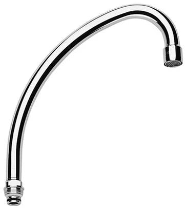 Grohe bec Costa M22 forme-U chromé avec brise-jet - pivotable - sailli 185 mm