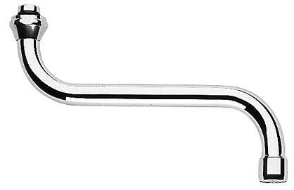 Grohe bec d'écoulement 3/4 forme-S chromé avec mousseur, orientable, saillie 150 mm