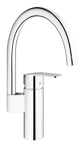 Grohe Eurostyle Cosmopolitan mitigeur cuisine avec bec d'écoulement haut- chromé - bec d'écoulement pivotant