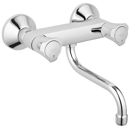 Grohe Costa L mélangeur cuisine modèle mural - chromé - avec bec orientable 200 mm