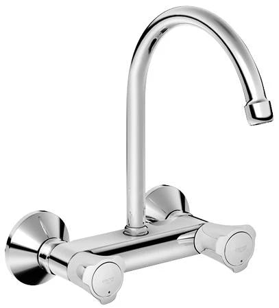 Grohe Costa L mélangeur cuisine modèle mural - chromé - avec bec orientable 185 mm