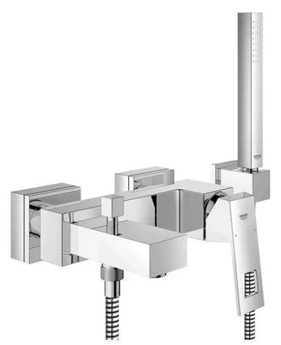 Grohe EuroCube mitigeur bain chromé avec set douchette Euphoria Cube (flex.1500mm)