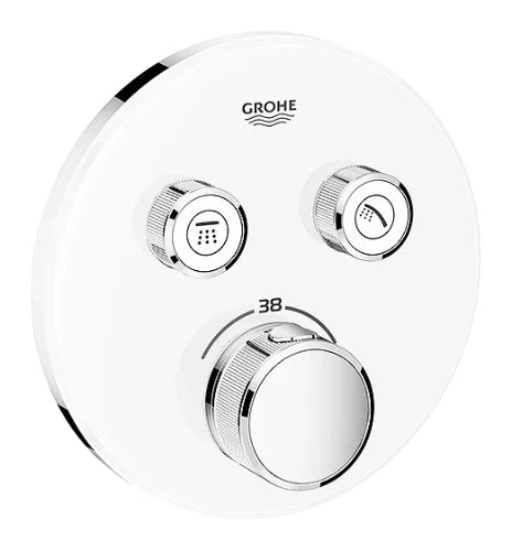SET DE FINITION GROHE SMARTCONTROL moon white rond 2 sorties