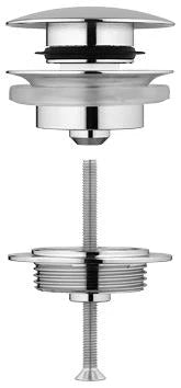 Grohe vidage avec push-open couvercle chromé