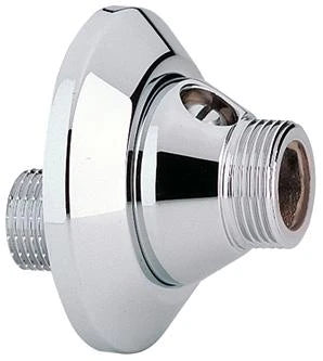 Grohe raccord 1/2 X 3/4 chromé pour montage mural avec vis d'arret (cache)