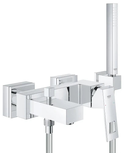 Grohe EuroCube mitigeur bain chromé avec set douchette Euphoria Cube (flex.1500mm)