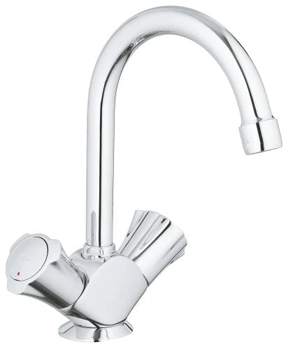 Grohe Costa L mélangeur 1/2 2 - poignées chromé avec bec et brise-jet pour lavabo