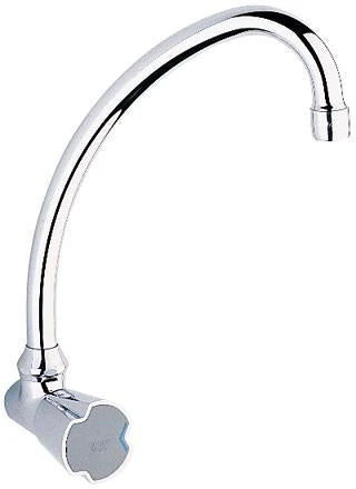 Grohe bec d'écoulement 3/4 forme-HU chromé avec mousseur, orientable, saillie 185 mm