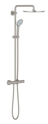 Grohe Euphoria System colonne de douche XXL 310 310 montage mural supersteel thermostat, douche de pluie et douchette