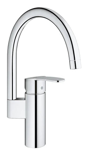Grohe Eurostyle Cosmopolitan mitigeur cuisine avec bec d'écoulement haut- chromé - bec d'écoulement pivotant