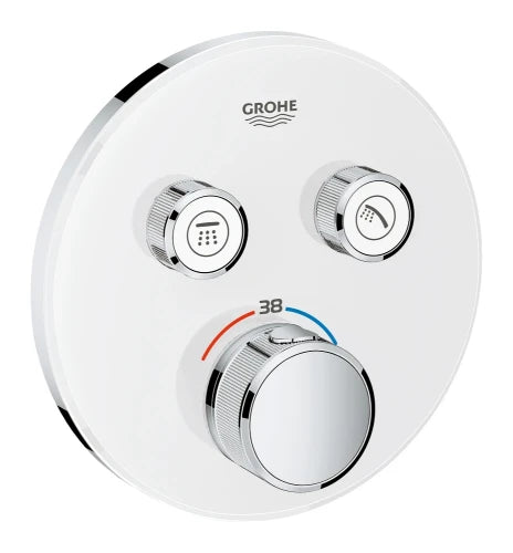 SET DE FINITION GROHE SMARTCONTROL moon white rond 2 sorties