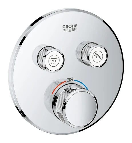 Grohe Grohtherm SmartControl Smartcontrol Set de finition rond chromé 2 sorties
