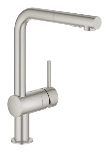 Grohe Minta mitigeur cuisine supersteel douchette extractible - bec-L