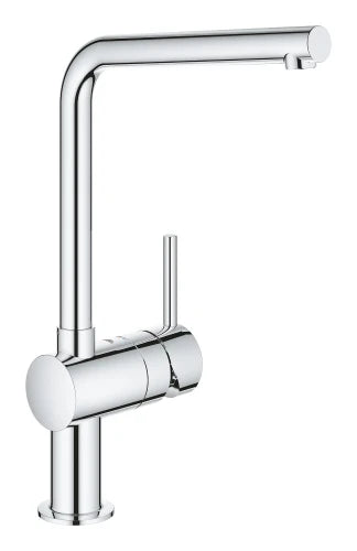 Grohe Minta mitigeur cuisine - chromé - L-bec d'écoulement - débit réglable