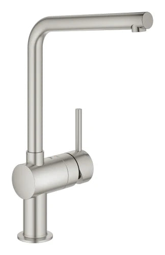 Grohe Minta mitigeur cuisine 1/2 supersteel bec-L - débit réglable
