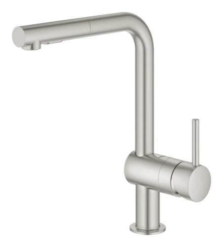 Grohe Minta mitigeur cuisine supersteel douchette extractible - bec-L