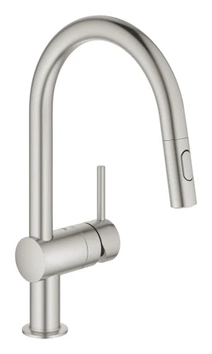 Grohe Minta mitigeur cuisine bec-C Dual Spray supersteel