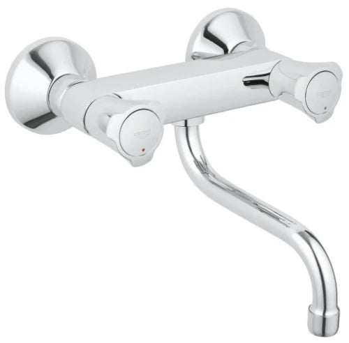 Grohe Costa L mélangeur cuisine modèle mural - chromé - avec bec orientable 200 mm