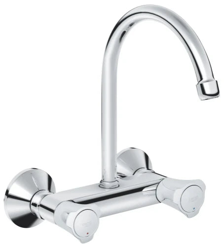 Grohe Costa L mélangeur cuisine modèle mural - chromé - avec bec orientable 185 mm