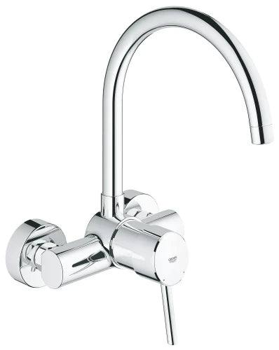 Grohe Concetto new mitigeur cuisine - chromé - montage mural - C-bec d'écoulement pivotant
