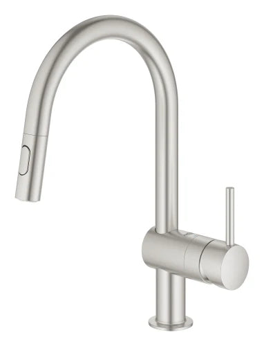 Grohe Minta mitigeur cuisine bec-C Dual Spray supersteel