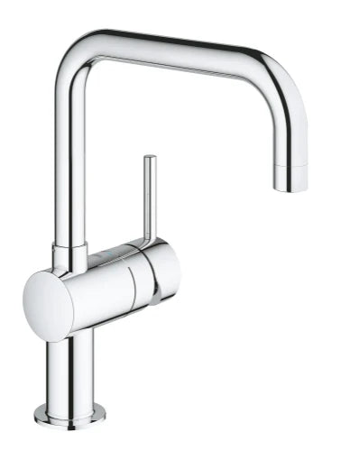 Grohe Minta mitigeur cuisine - chromé - bec anguleux d'écoulement