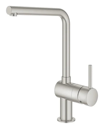 Grohe Minta mitigeur cuisine 1/2 supersteel bec-L - débit réglable