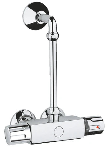 Grohe raccord 1/2 X 3/4 chromé pour montage mural avec vis d'arret (cache)