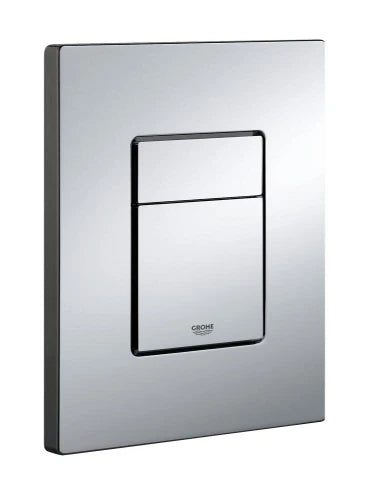 PLAQUE DE COMMANDE GROHE COSMO 15,6 - 19,7 o chromé montage hor.ou vert. pour wc murale avec rincage 3 ou 6/9l pneumatique