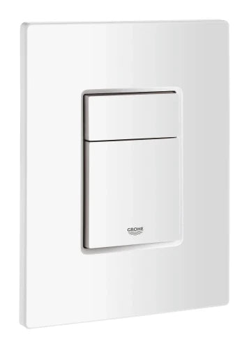 PLAQUE DE COMMANDE GROHE COSMO 15,6 - 19,7 o blanc montage hor.ou vert. pour wc murale avec rincage 3 ou 6/9l pneumatique