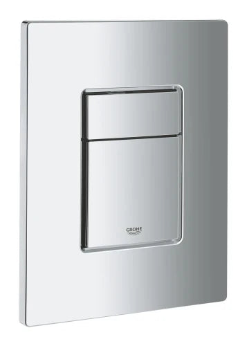 PLAQUE DE COMMANDE GROHE COSMO 15,6 - 19,7 o chromé montage hor.ou vert. pour wc murale avec rincage 3 ou 6/9l pneumatique