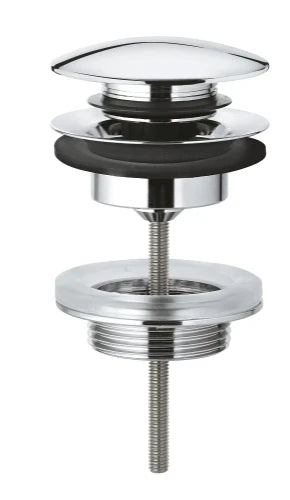 Grohe vidage avec push-open couvercle chromé