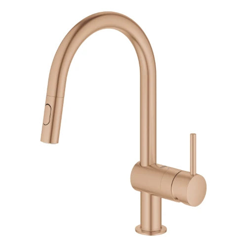 Grohe Minta mitigeur cuisine bec-C mousseur douche EU; Brushed Warm Sunset