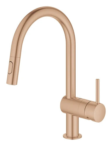 Grohe Minta mitigeur cuisine bec-C mousseur douche EU; Brushed Warm Sunset