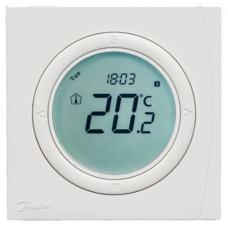 Danfosans trop-plein5001B thermostat à horloge, batterie