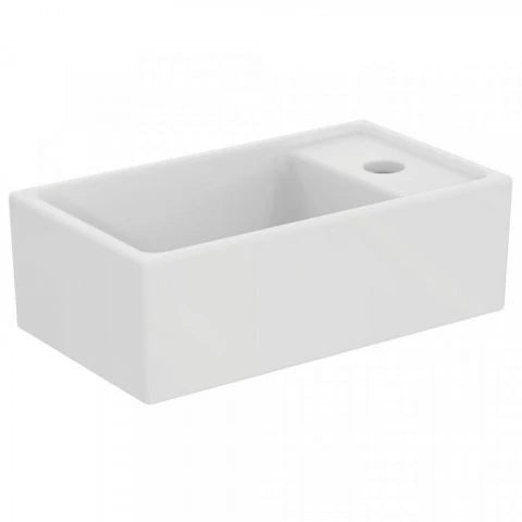 Ideal Standard i.life S lave-mains 370 x 210 mm - blanc - avec trou de robinet droite - sans trop-plein