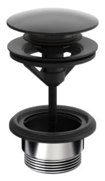 Hanse Universal vidage 5/4 avec click-clack - noir mat