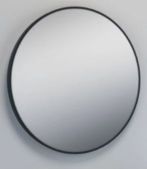 Procasa Mir miroir rond 800 mm - noir - bord métallique
