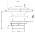 Gessi Technical Accessories Bonde pour lavabo sans trop plein, vidage libre. Cuivre Brossé PVD