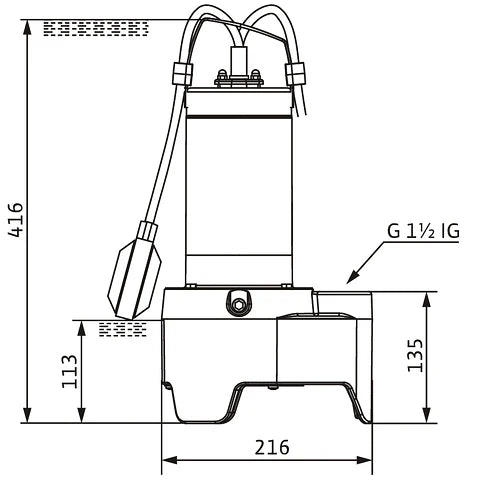 Wilo Rexa MINI3 pompe submersible avec câble 10 m
