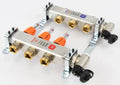 Begetube Kit collecteur inox pour chauffage par le sol avec débitmètres, pièce de finition et purgeur 4/4 - 3 x EK3/4
