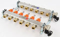 Begetube UFH inox collecteur set pour chauffage par le sol avec réglage, set de finition et purgeur 4/4 - 6 x EK3/4