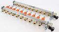 Begetube UFH inox collecteur set pour chauffage par le sol avec réglage, set de finition et purgeur 4/4 - 10 x EK3/4