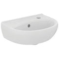 Procasa Alpha lave-mains 400 x 300 x 170 mm - blanc - avec trou de robinet droite - avec trop-plein