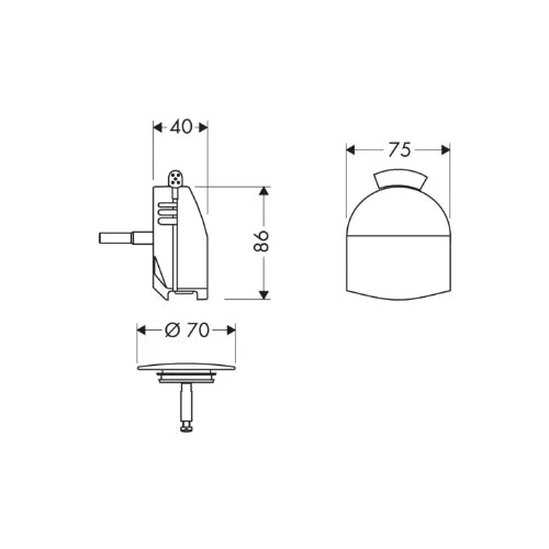 Hansgrohe Exafill set de finition chromé