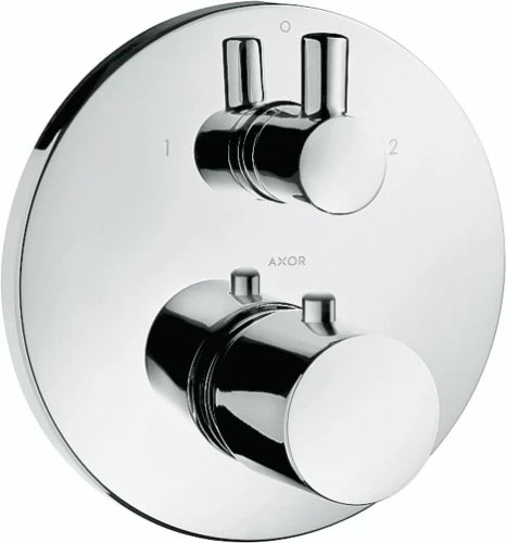 Axor Uno set de finition pour thermostat encastré avec robinet d'arrêt et inverseur - chromé
