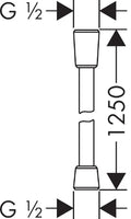 AXOR flexible 125 cm Brushed Nickel