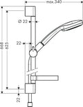Hansgrohe Croma 100 Vario set de douche 650 mm - chromé